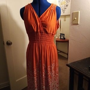 Jon & Anna orange sun dress SZ L